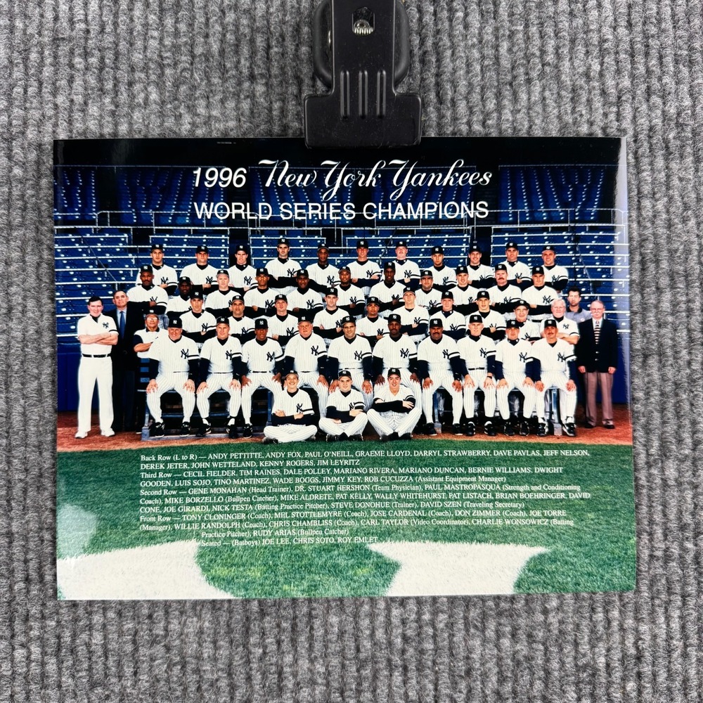 1996 New York Yankees World Series Champions Team Photo 8x10 Derek Jeter Rivera